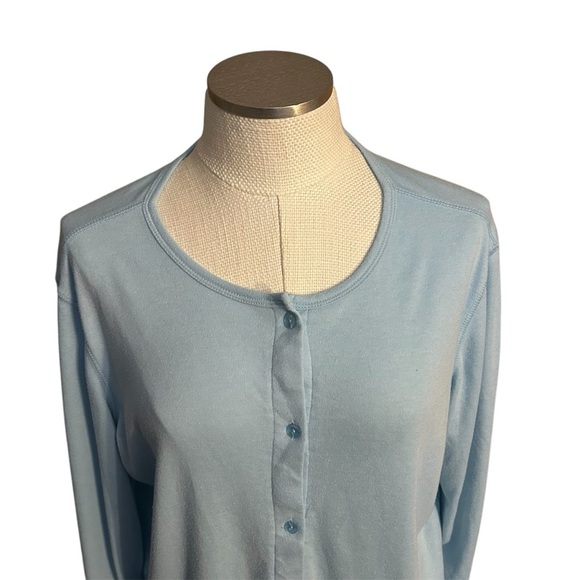 Light Blue Women's Button-Up Top - Picture 2 of 5